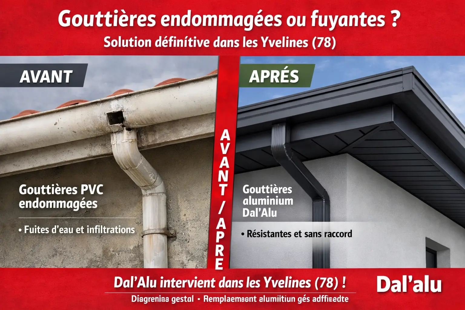 Gouttières Endommagé ou Fuient ? Solution Définitive Yvelines 78