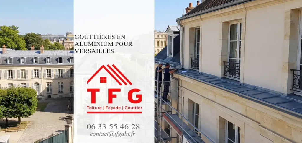 Gouttières en aluminium pour Versailles